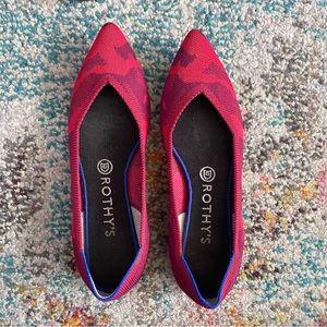 Rothy’s red camo pointe flat (8)